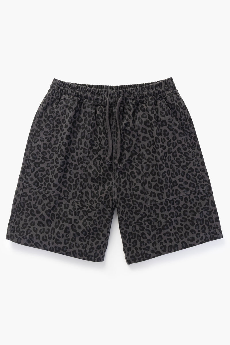 Service Works - Patterned Chef Shorts - Black Leopard – Service