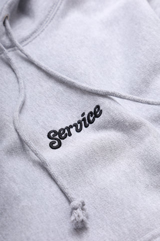 12oz Service Embroidered Hoodie - Grey