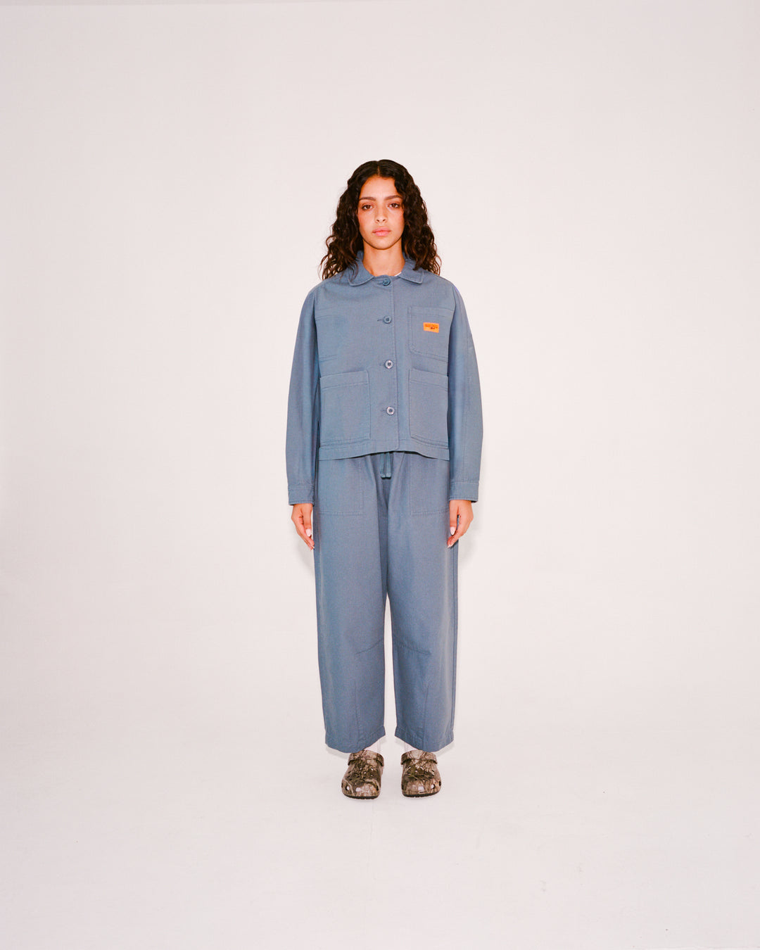 Women's Cropped Work Jacket - Slate