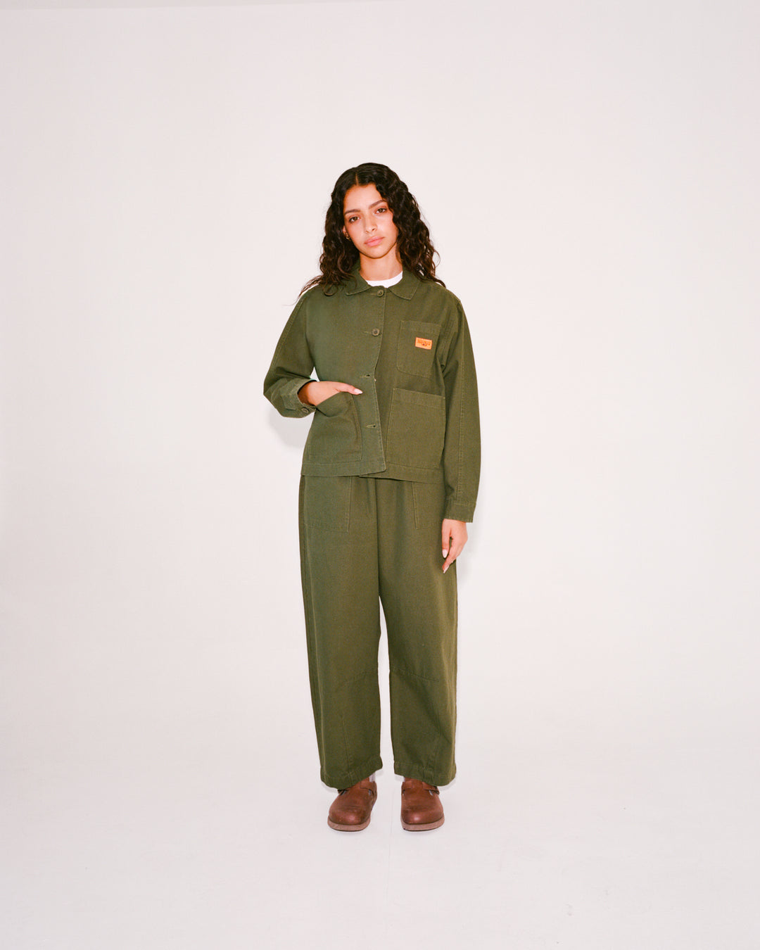 Women's Barrel Pants - Olive