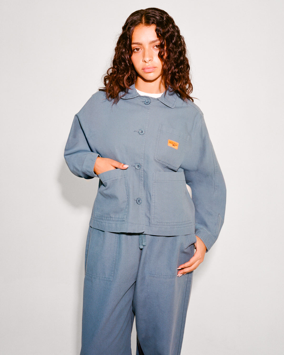 Women's Cropped Work Jacket - Slate