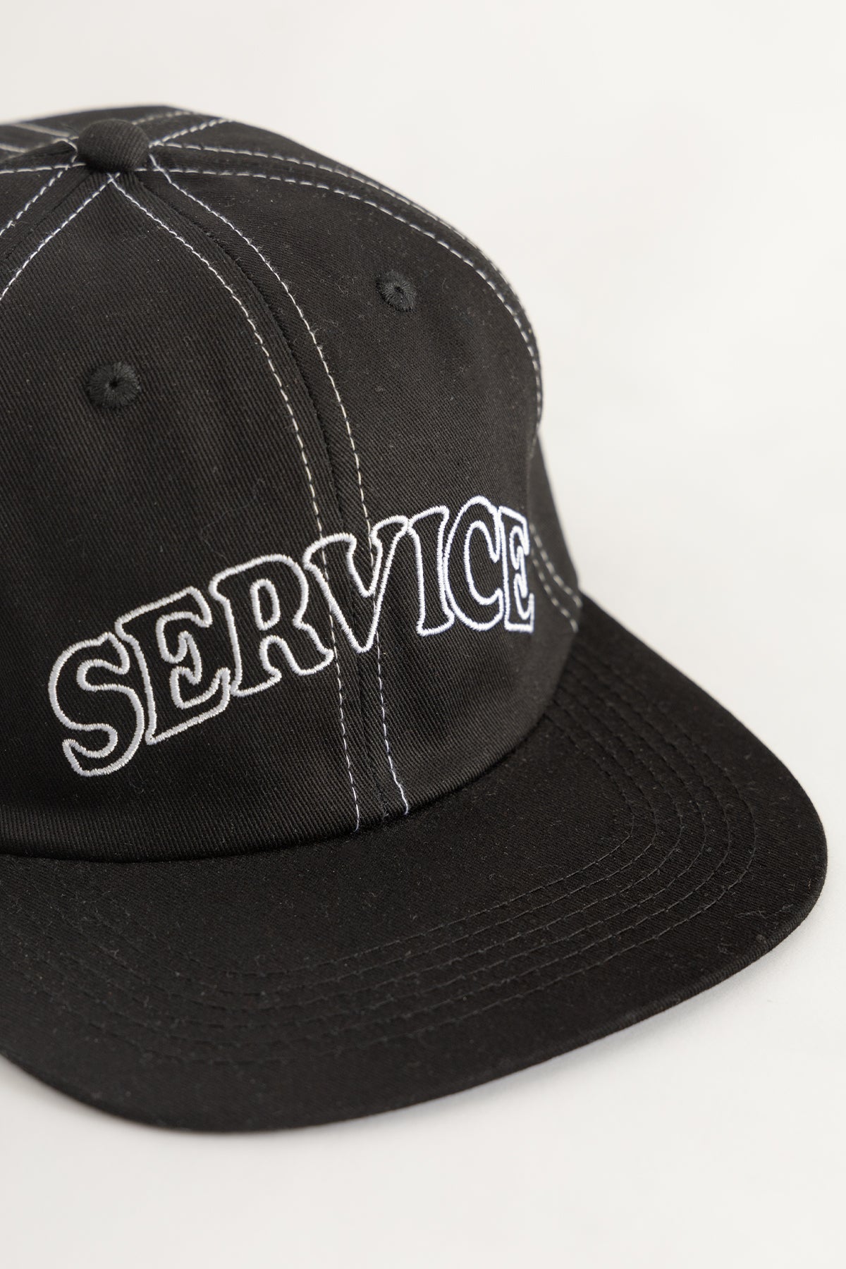 Arch Logo Contrast Stitch Cap - Black – Service Works London