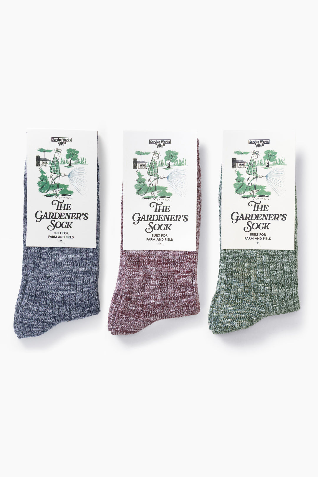The Gardener's Sock - Navy, Burgundy & Forest Gift Pack