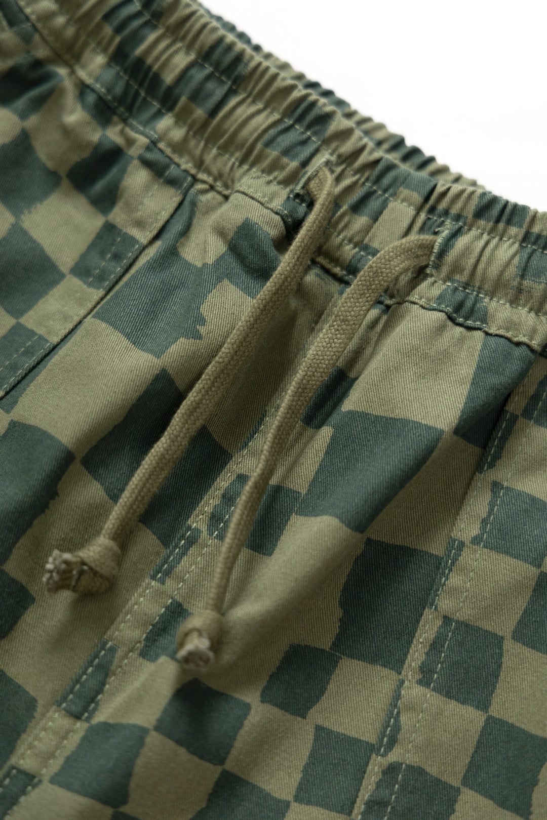 Printed Chef Pants - Olive Checker