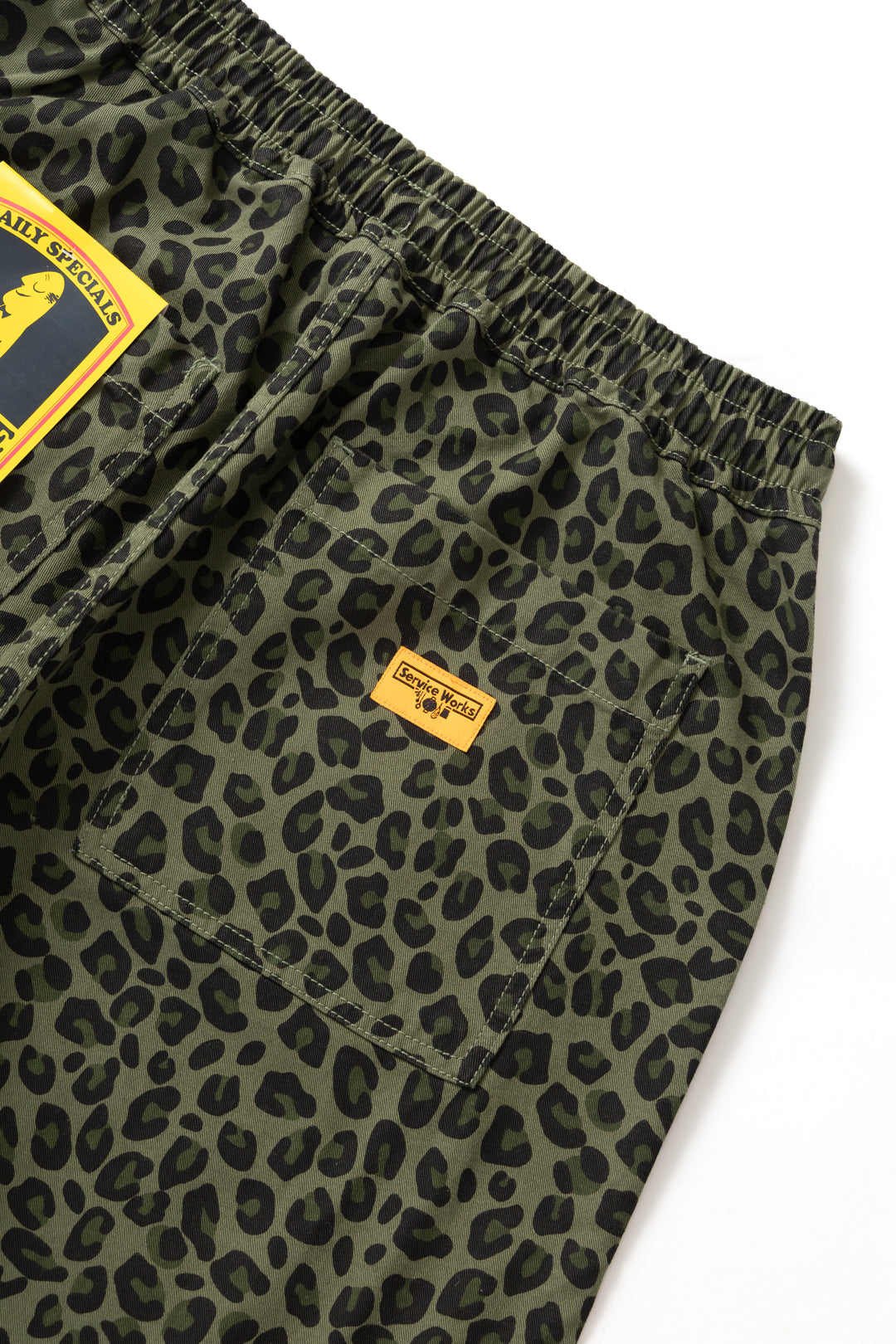 Patterned Chef Shorts - Green Leopard