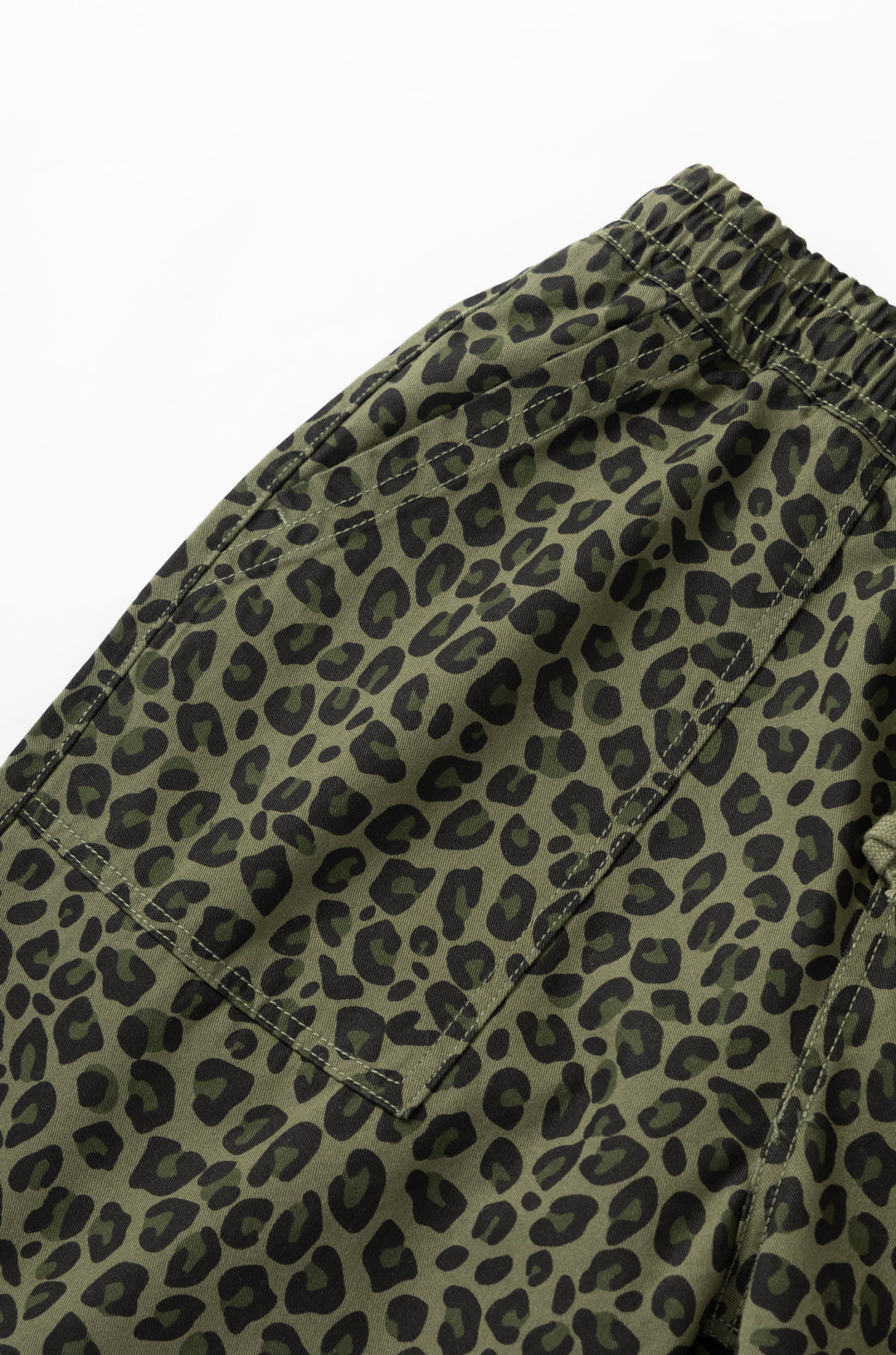 Patterned Chef Shorts - Green Leopard