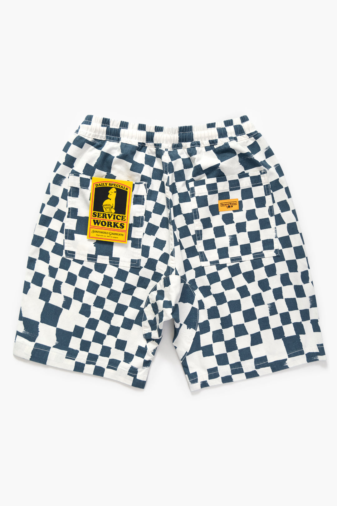 Printed Chef Shorts - Teal Checker