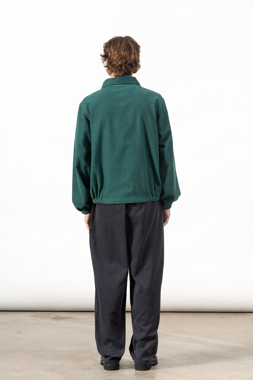 Fine Cord Work Jacket - Green