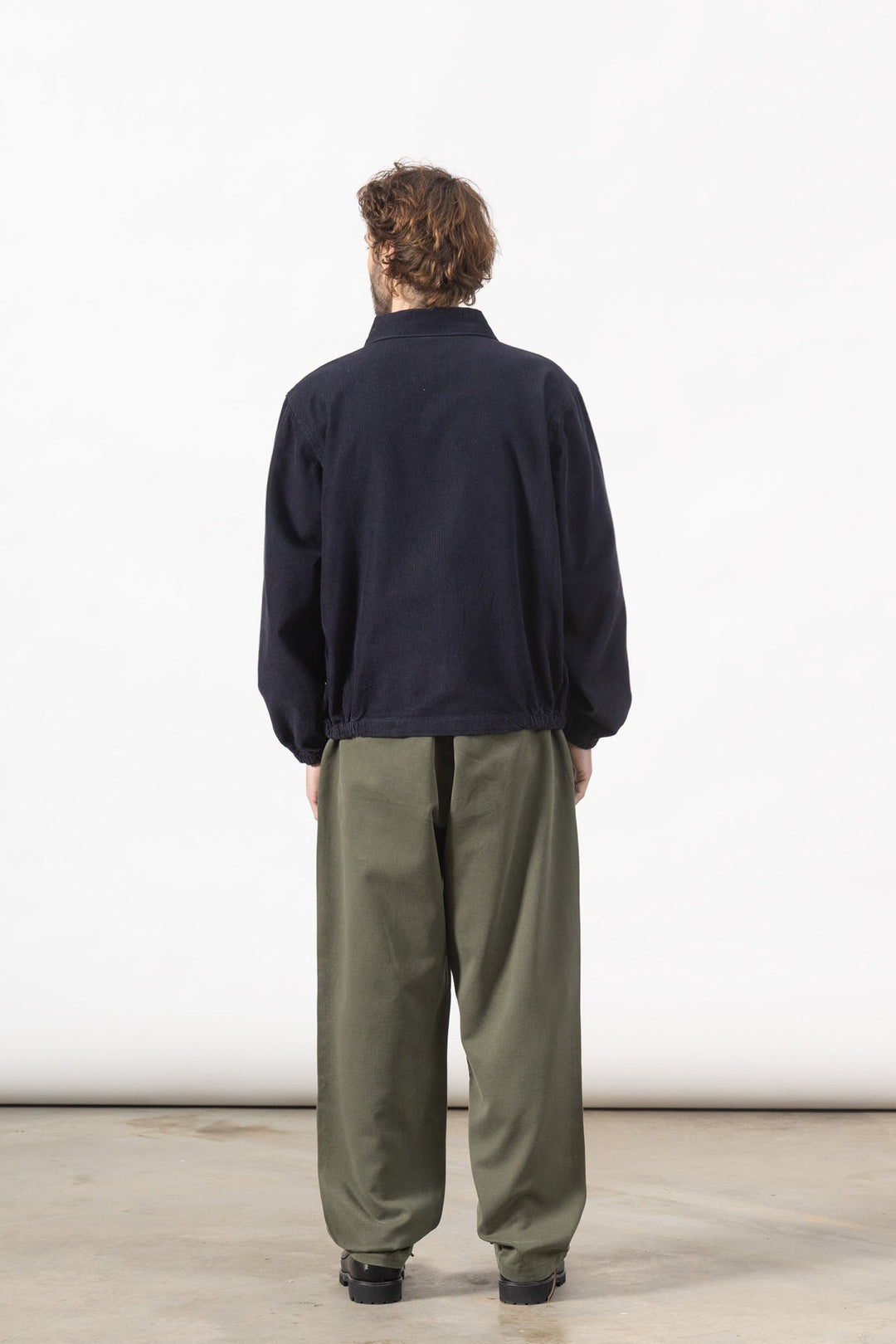 Fine Cord Work Jacket - Navy