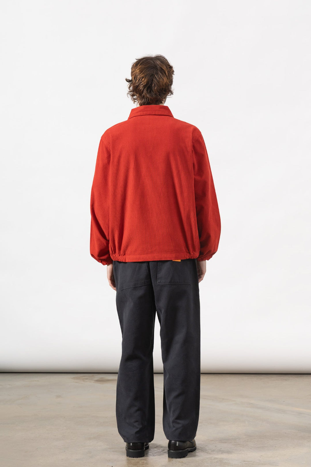 Fine Cord Work Jacket - Red