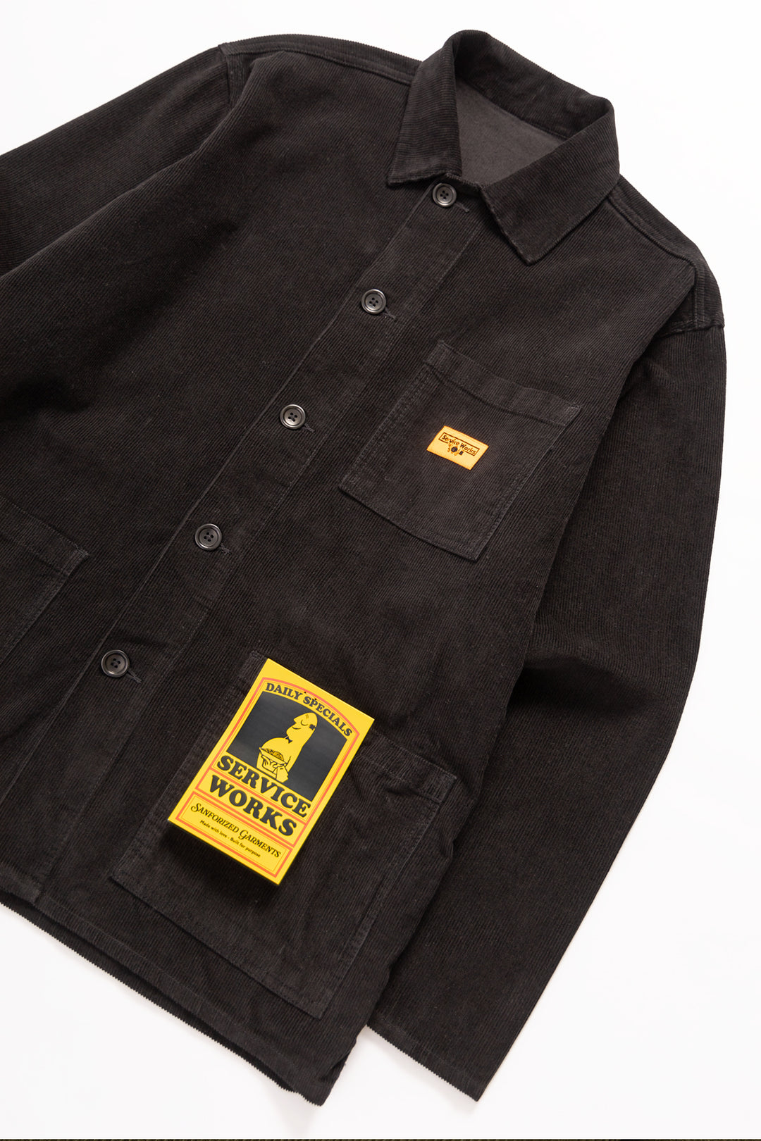 Corduroy Coverall Jacket - Black