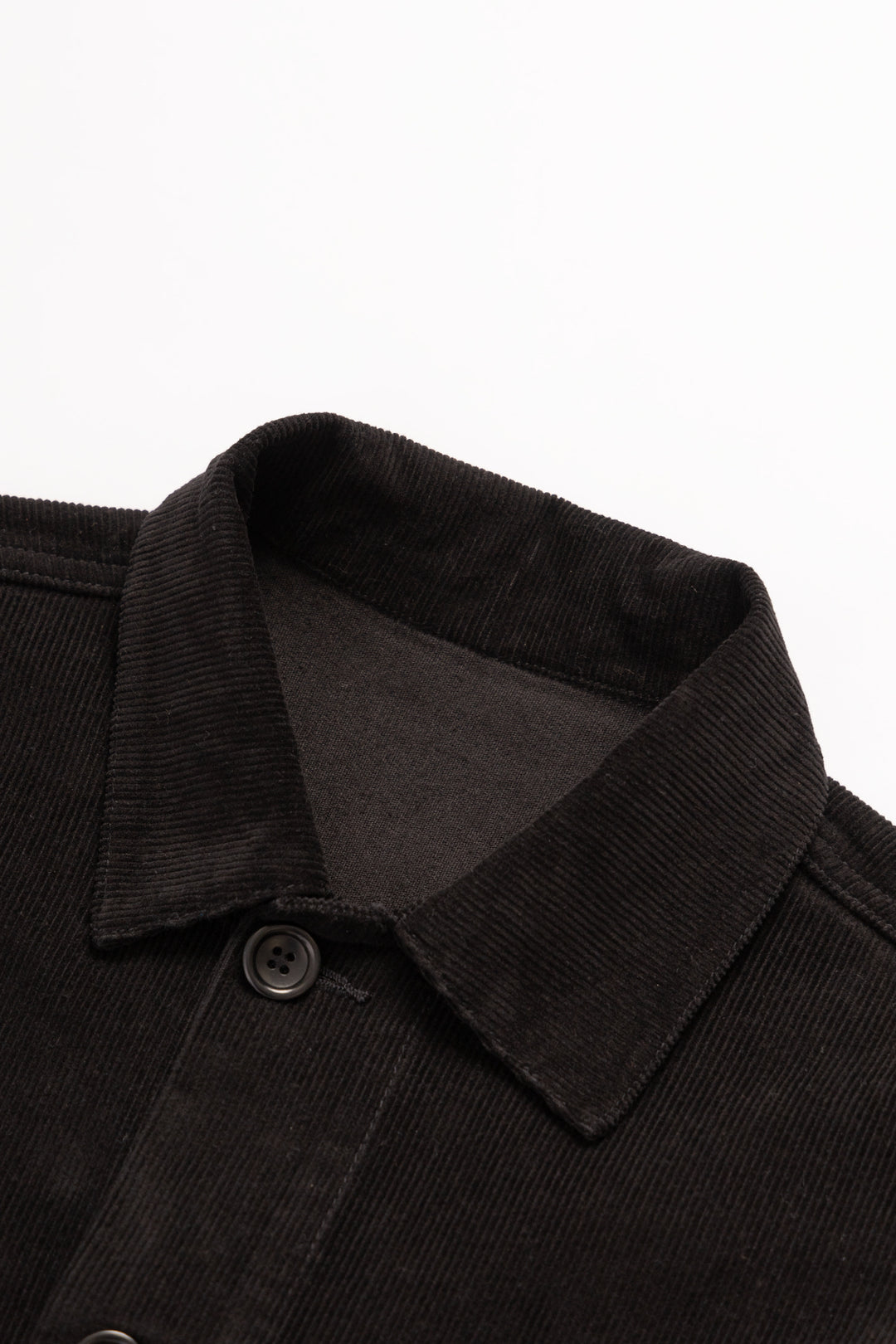 Corduroy Coverall Jacket - Black