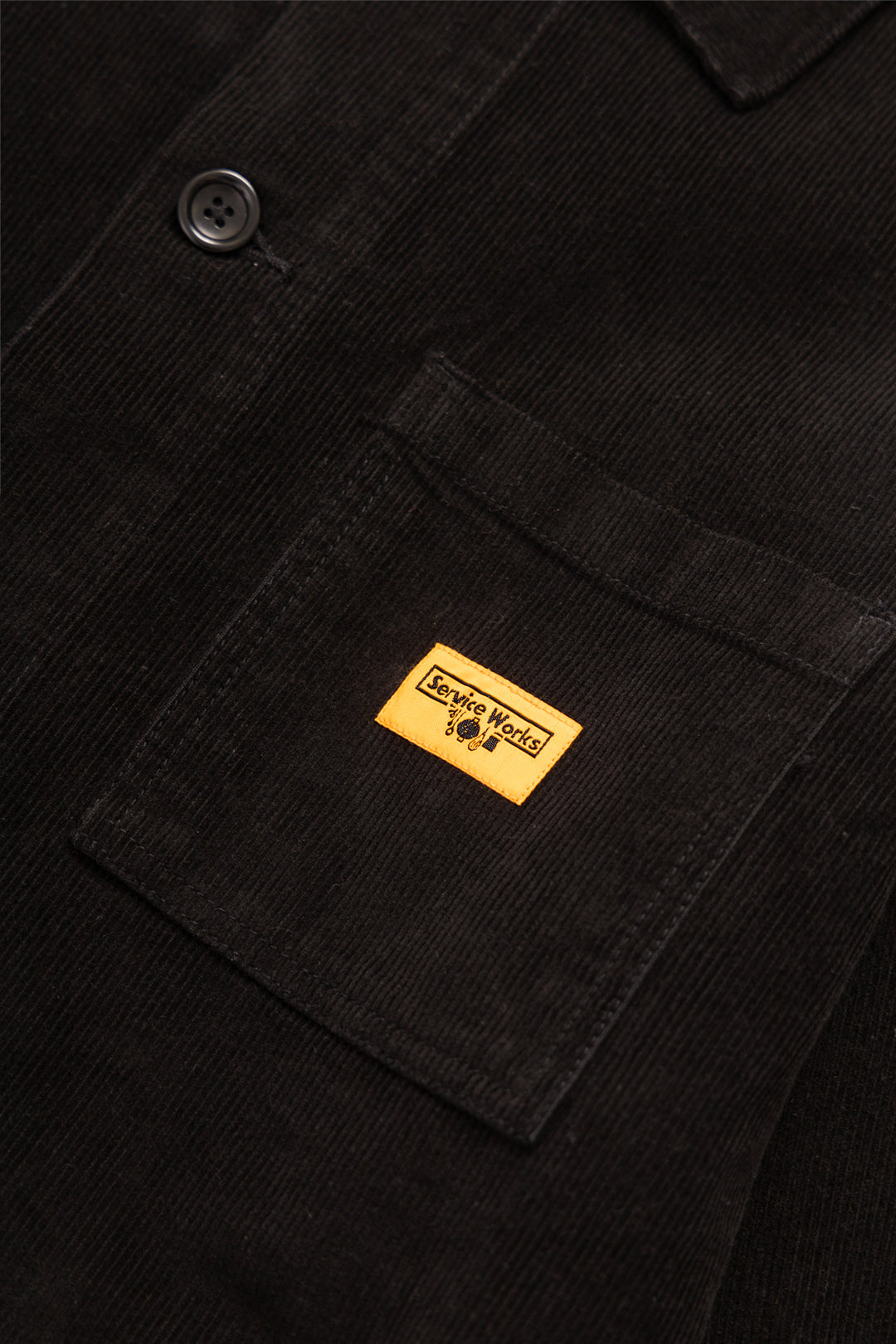 Corduroy Coverall Jacket - Black