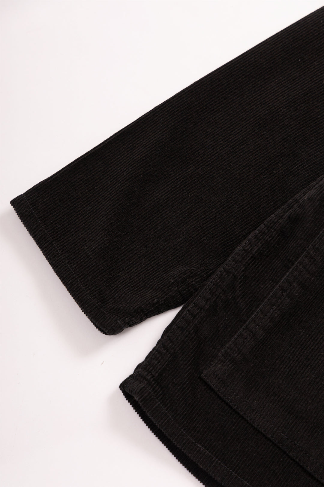 Corduroy Coverall Jacket - Black