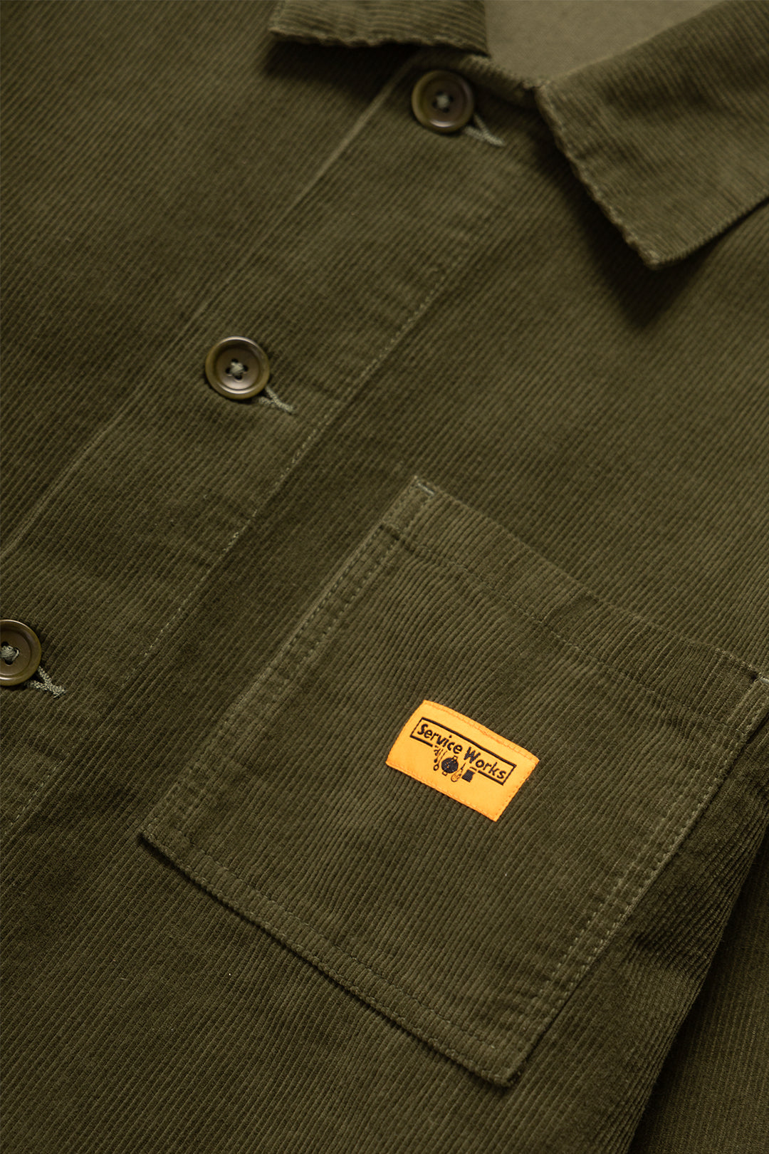 Corduroy Coverall Jacket - Olive