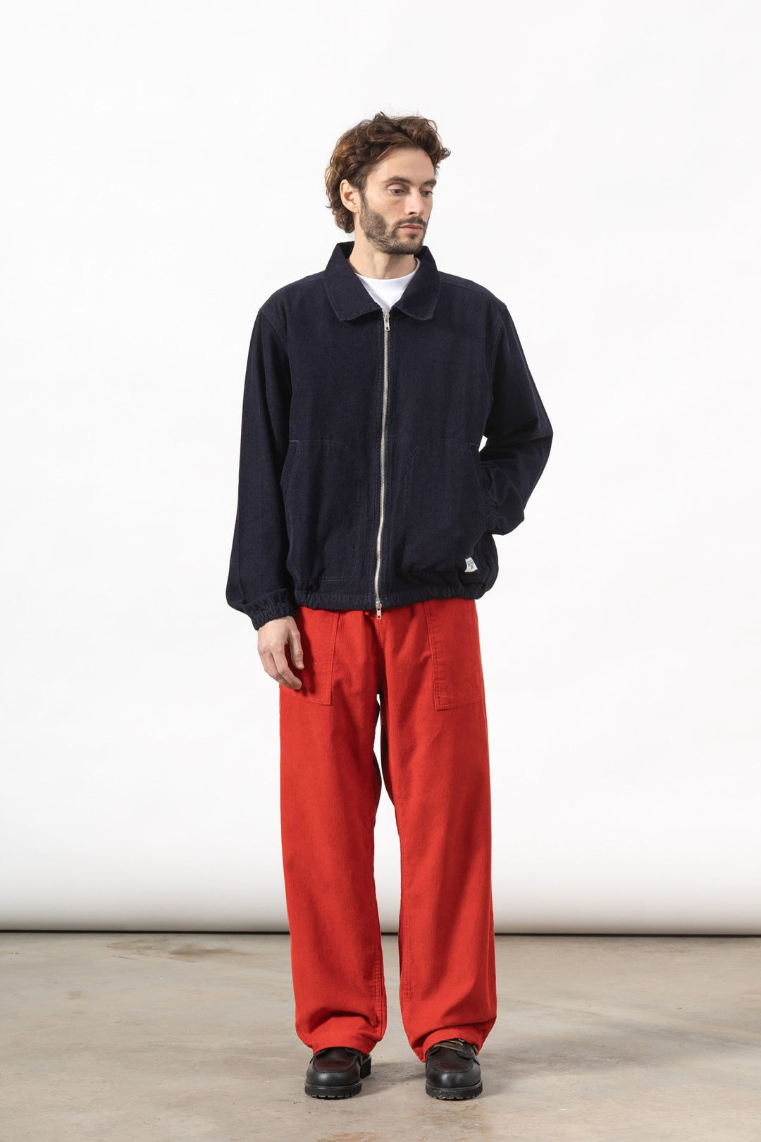 Fine Cord Chef Pants - Red