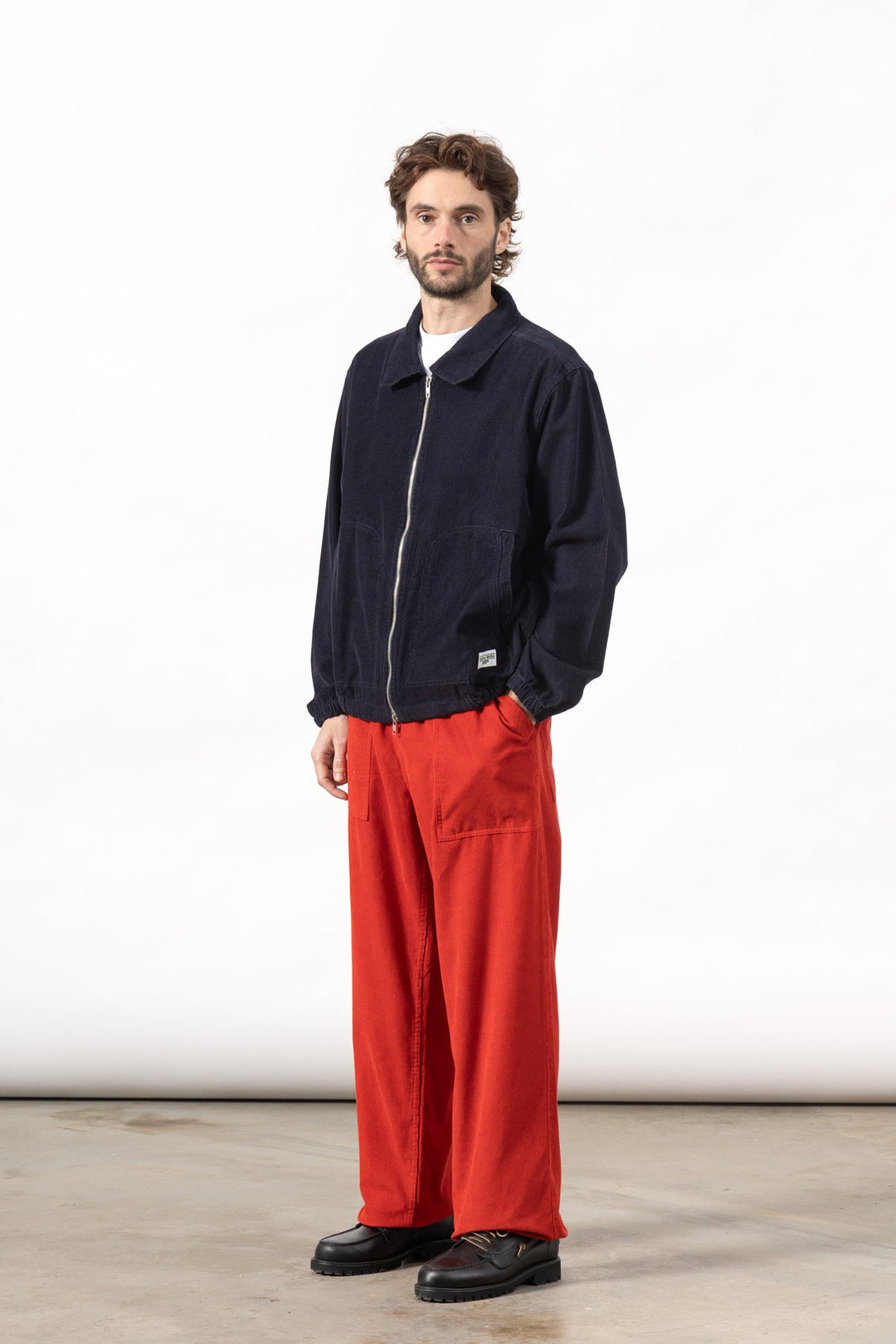 Fine Cord Chef Pants - Red