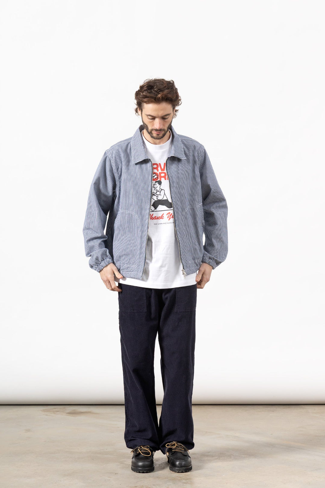 Fine Cord Chef Pants - Navy