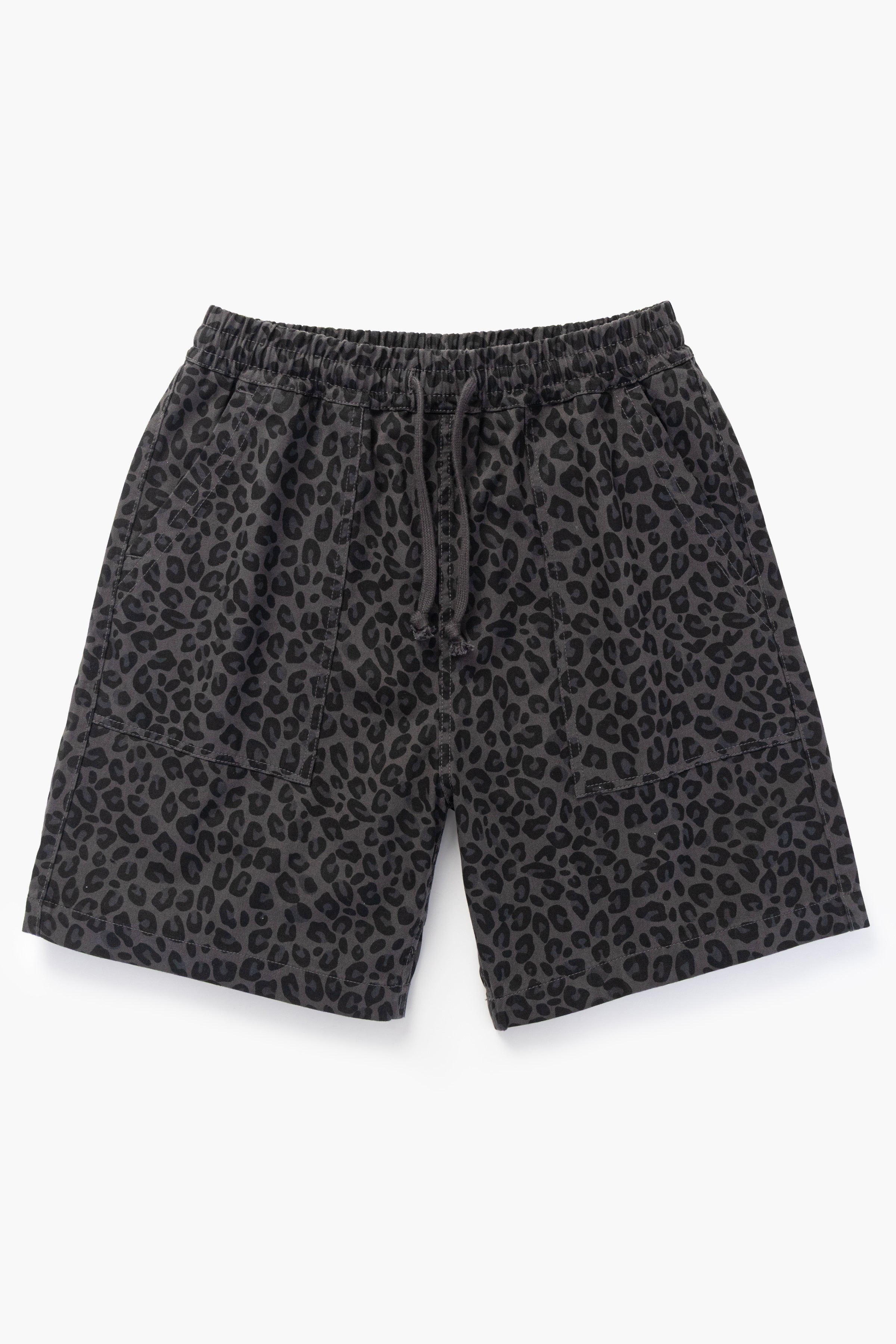 Service Works - Patterned Chef Shorts - Black Leopard – Service