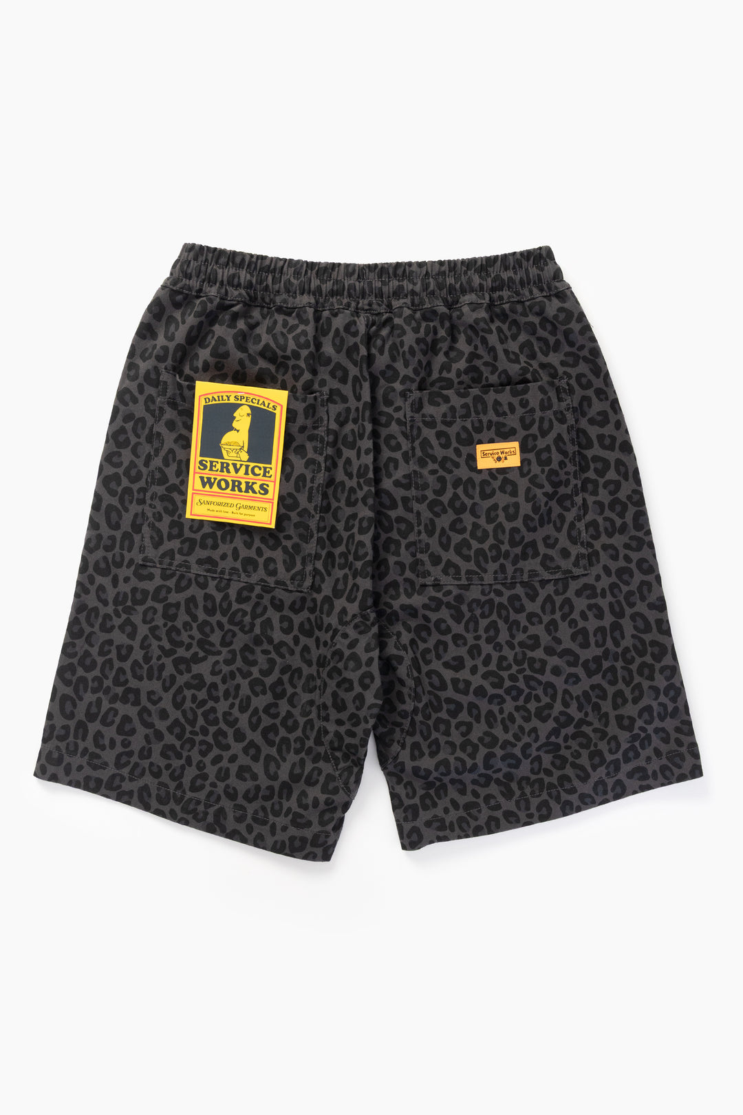 Patterned Chef Shorts - Black Leopard