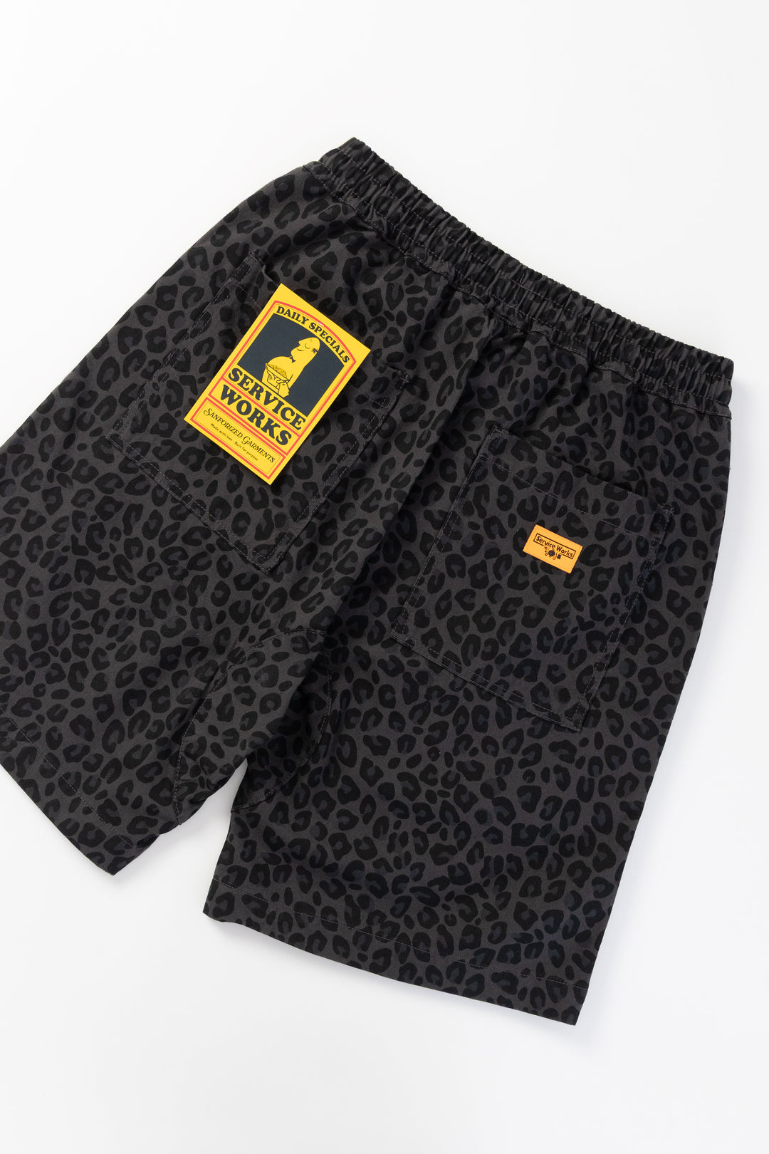 Patterned Chef Shorts - Black Leopard