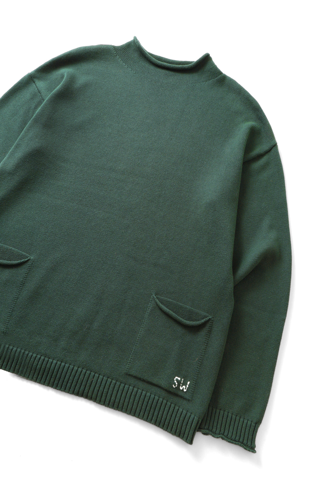 Mock Smock Sweater - Forest