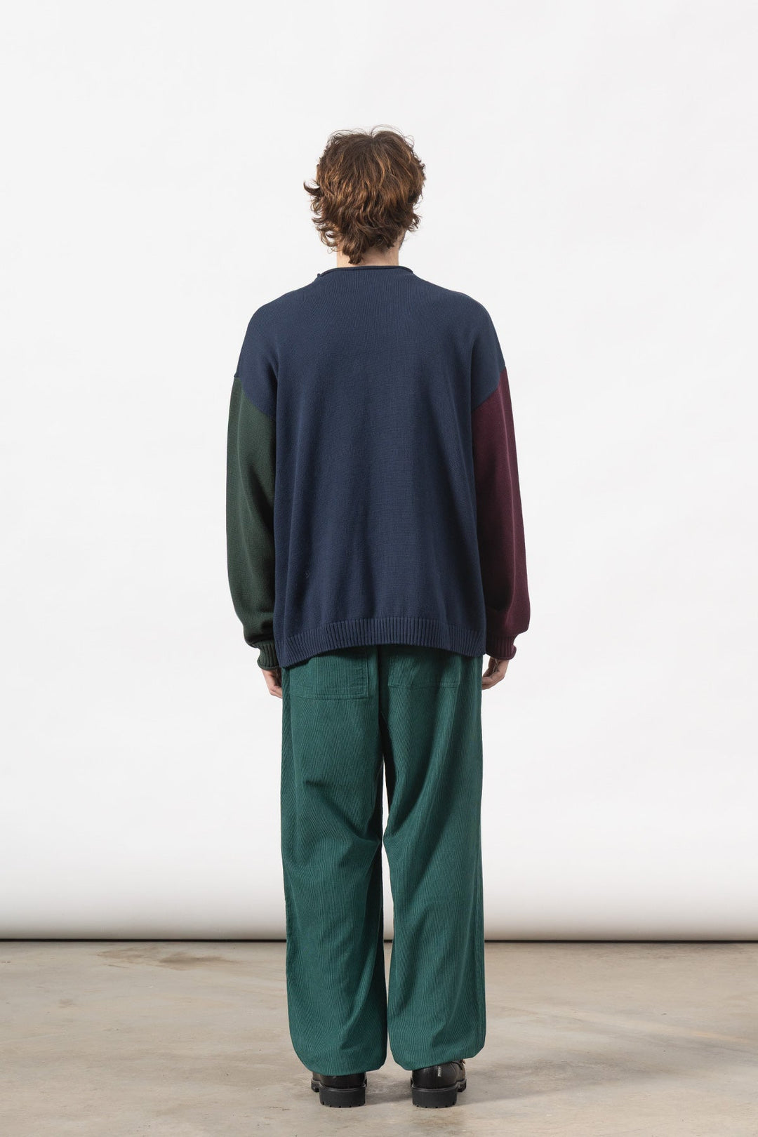 Mock Smock Sweater - Tricolour