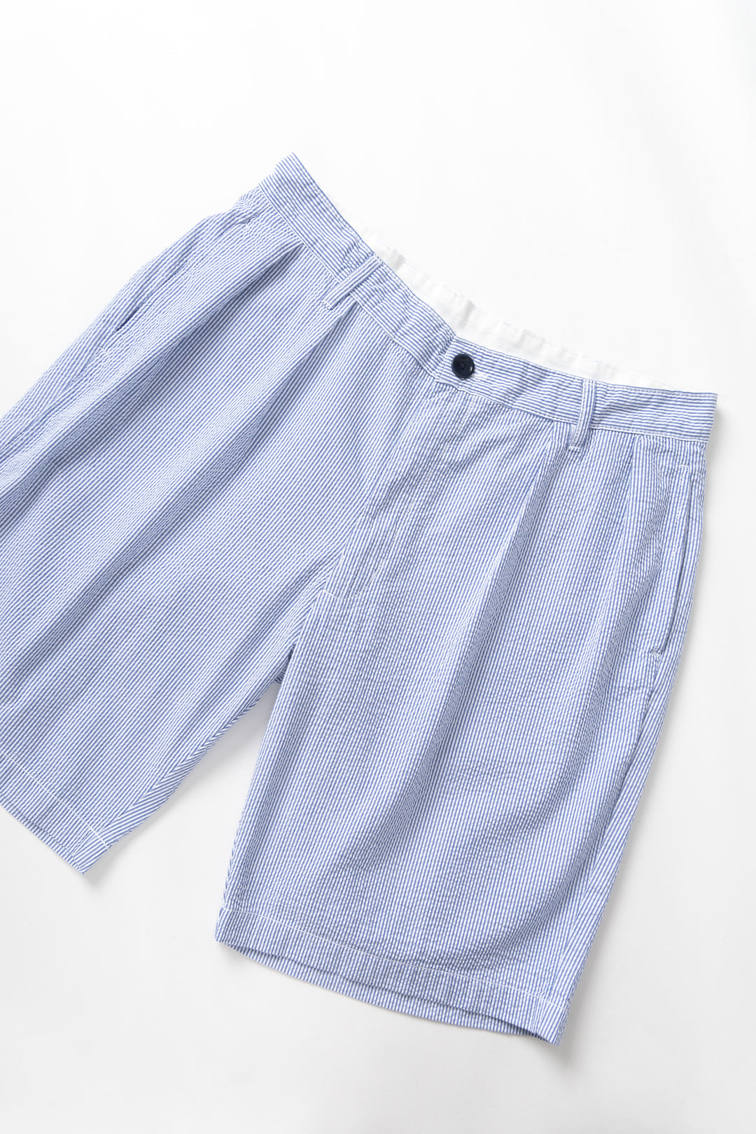 Seersucker Part Timer Shorts - Navy Stripe