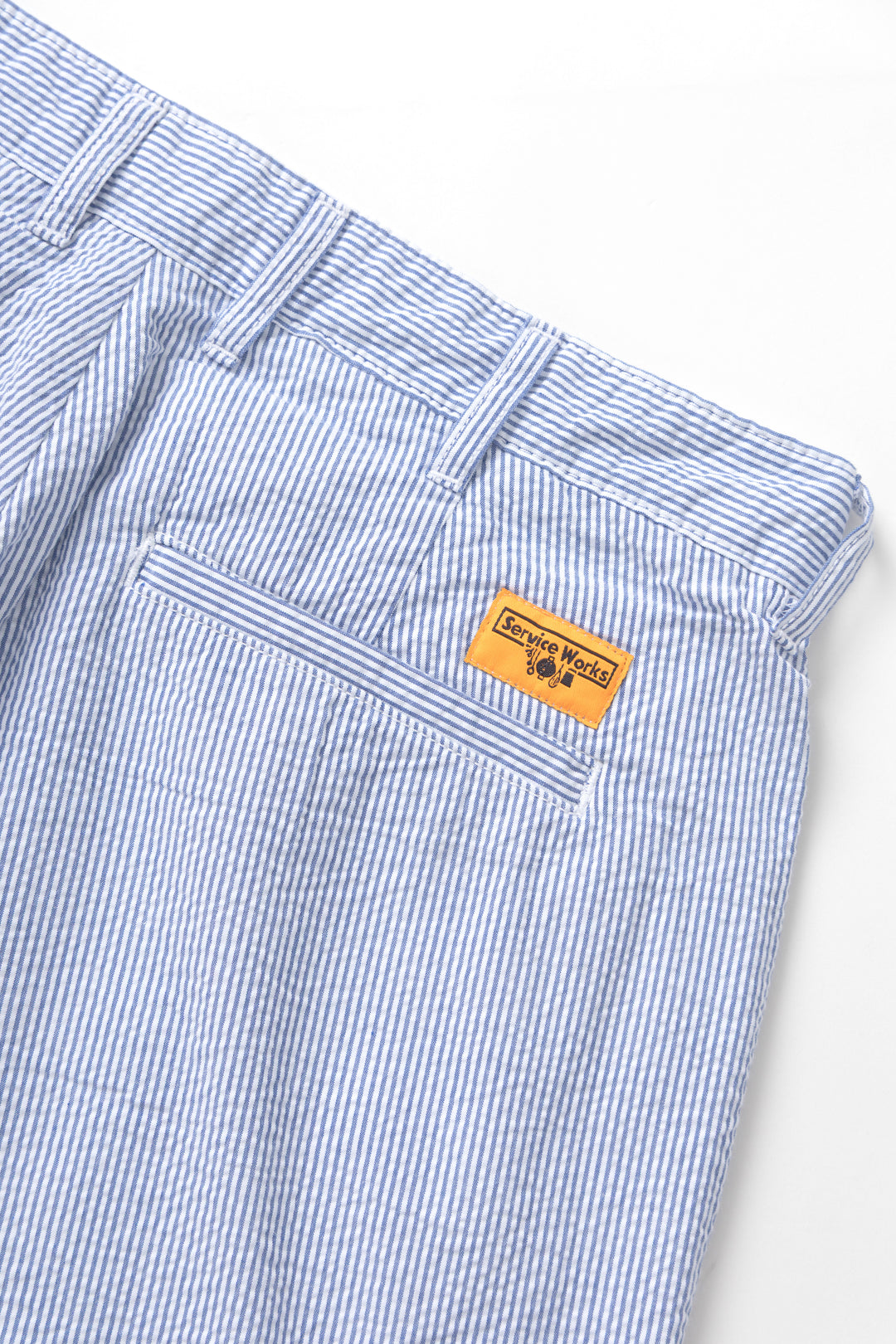 Seersucker Part Timer Shorts - Navy Stripe