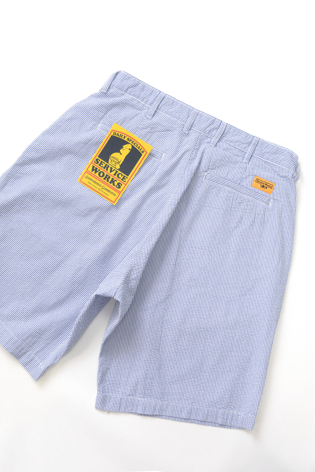 Seersucker Part Timer Shorts - Navy Stripe