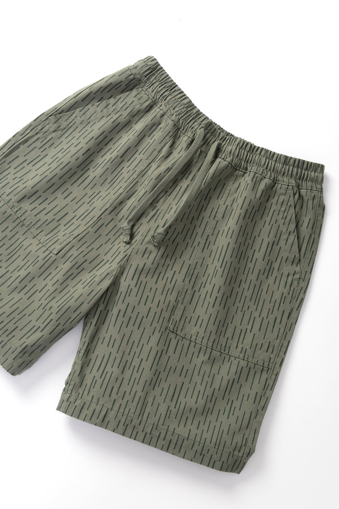 Patterned Chef Shorts - Raindrop Green