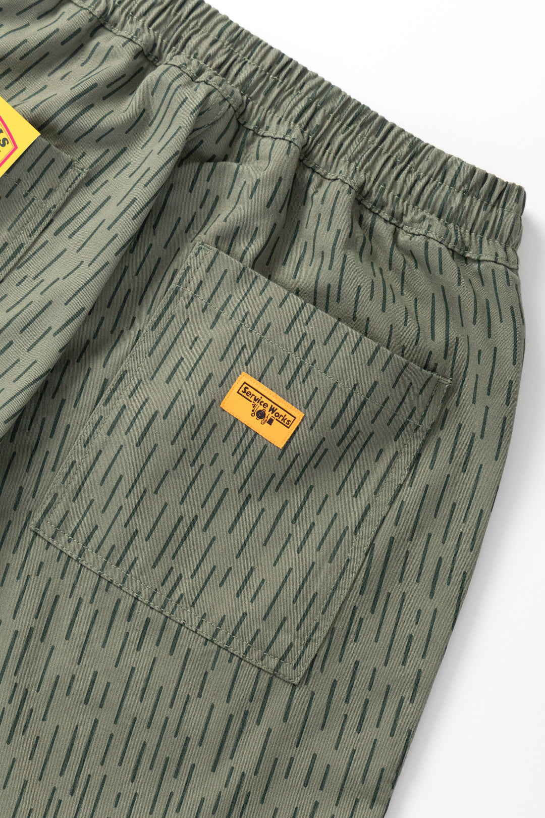 Patterned Chef Shorts - Raindrop Green
