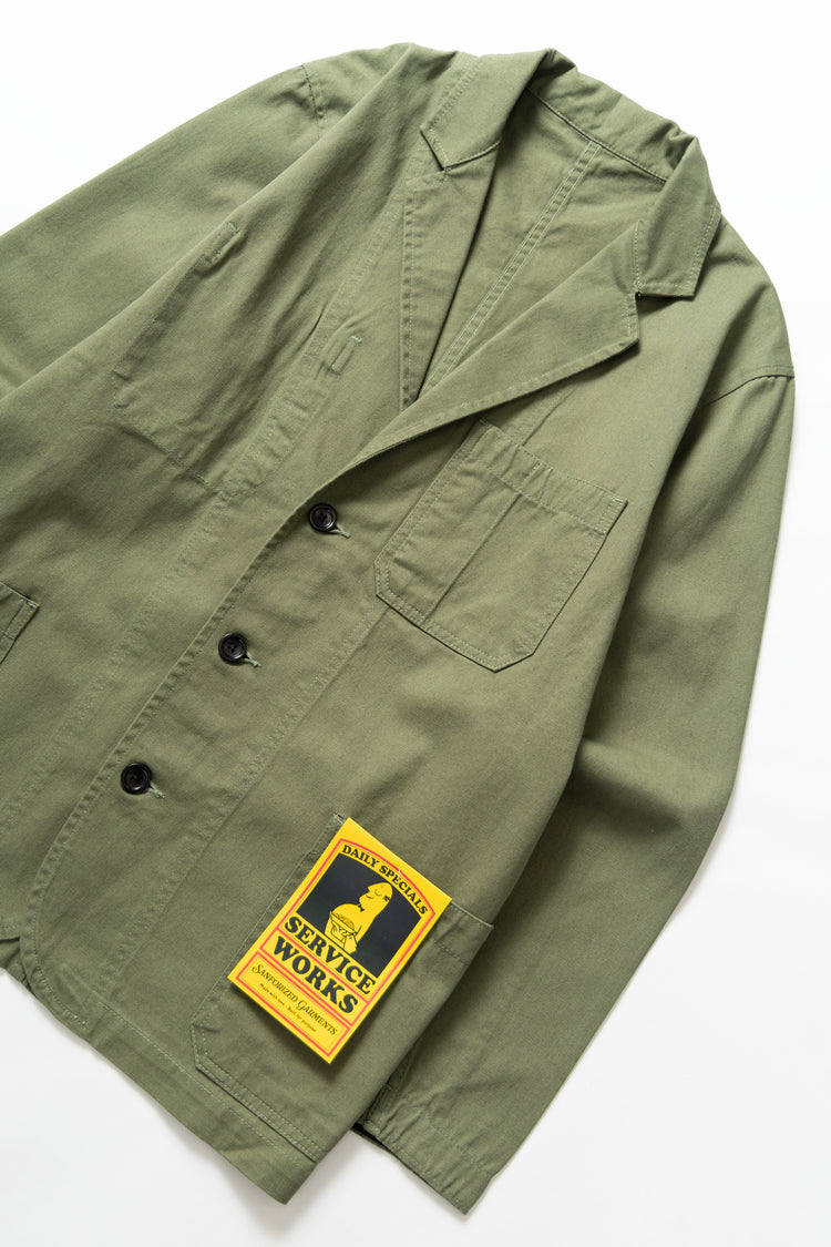 Server Mess Jacket Drill Server Suit Jacket - Olive – Service Works London