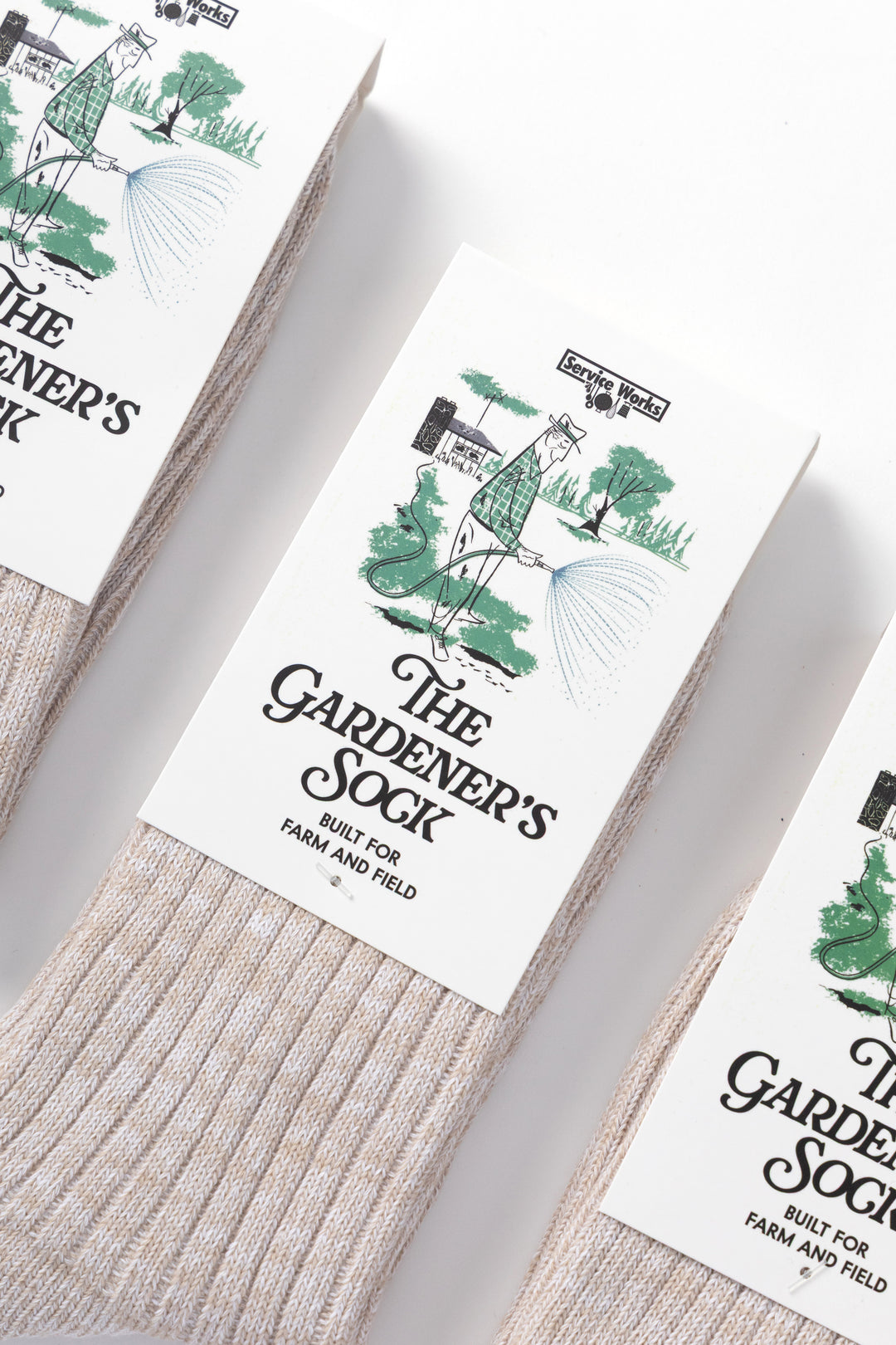 The Gardener's Sock - Beige Three Pack
