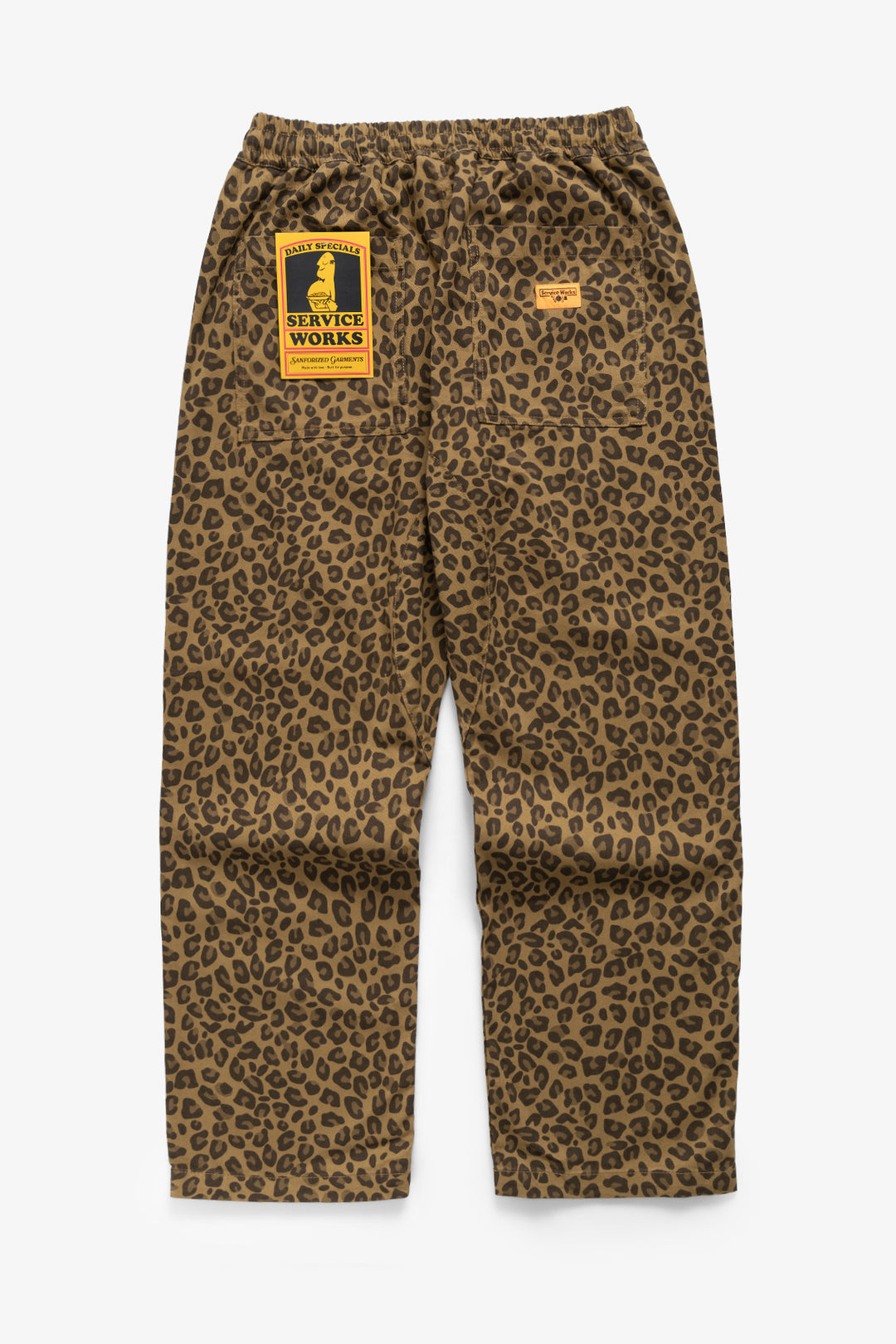 Patterned Chef Pants - Brown Leopard