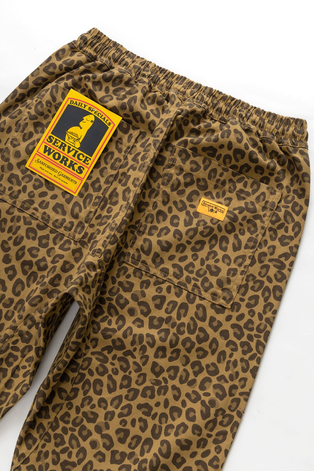 Patterned Chef Pants - Brown Leopard