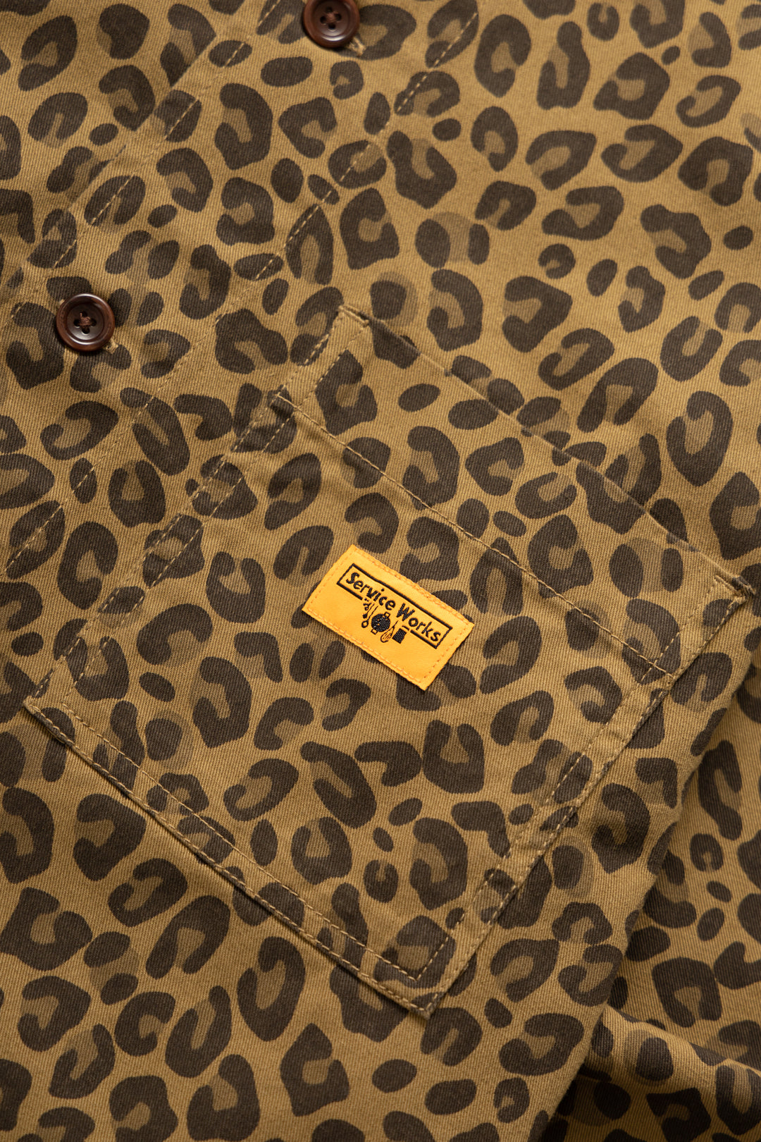 Patterned Front Of House Jacket - Brown Leopard