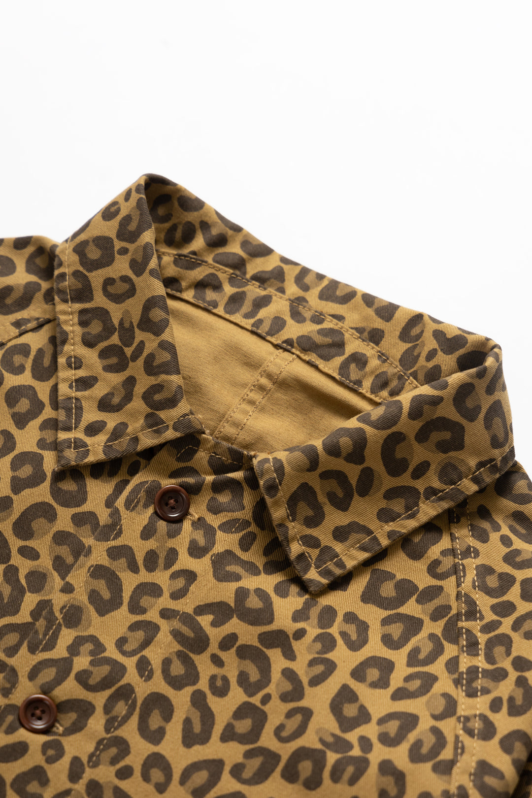 Patterned Front Of House Jacket - Brown Leopard