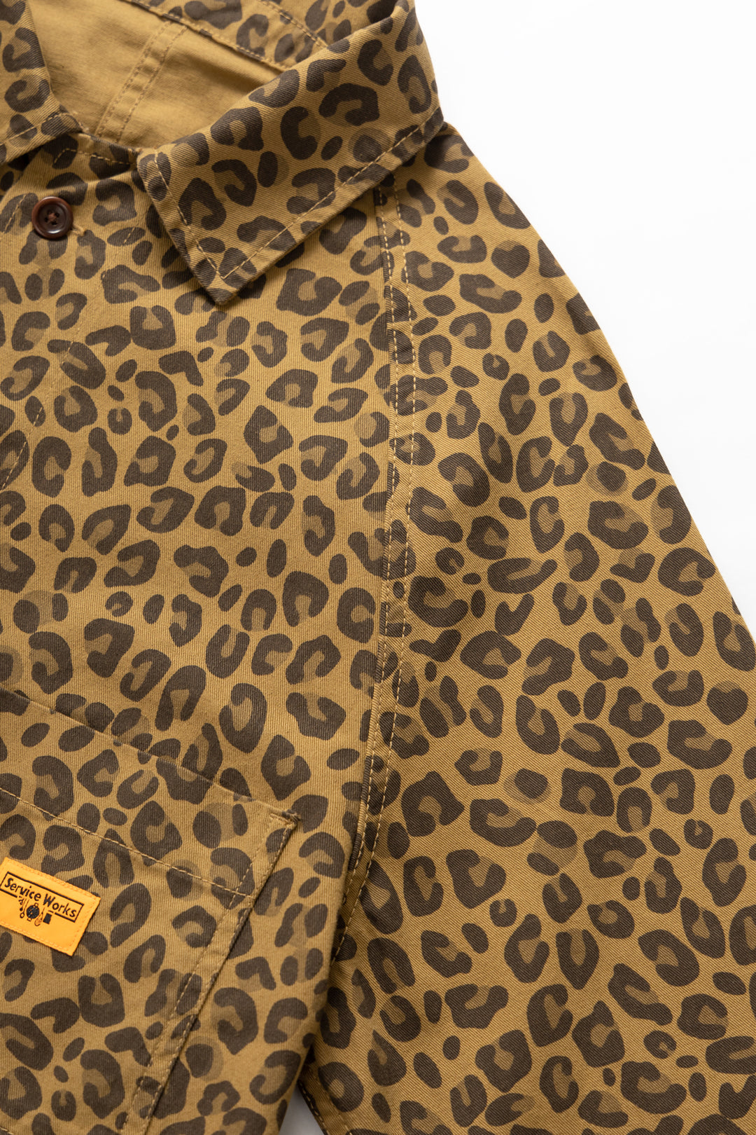 Patterned Front Of House Jacket - Brown Leopard