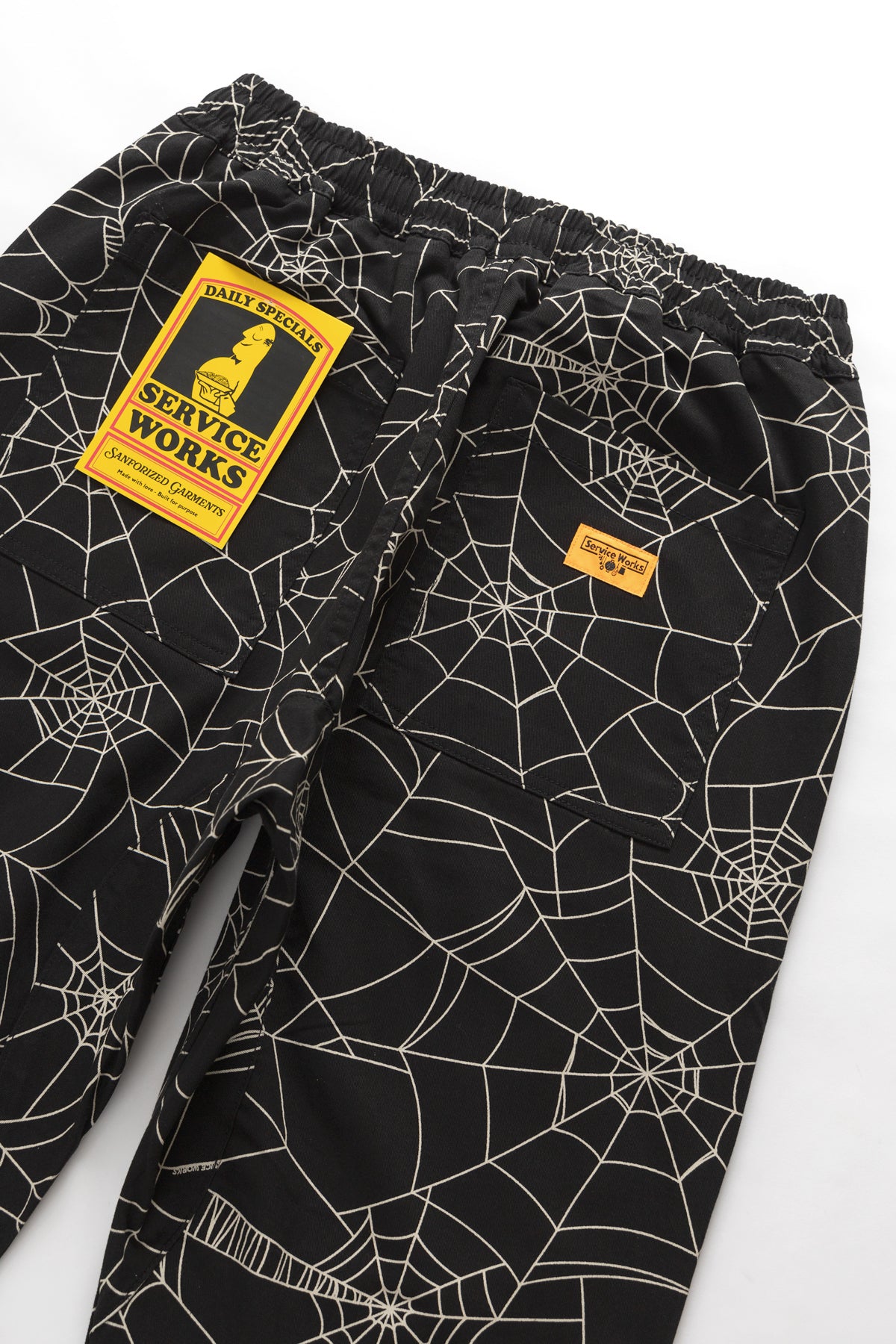 Patterned Chef Pants - Black Web – Service Works London