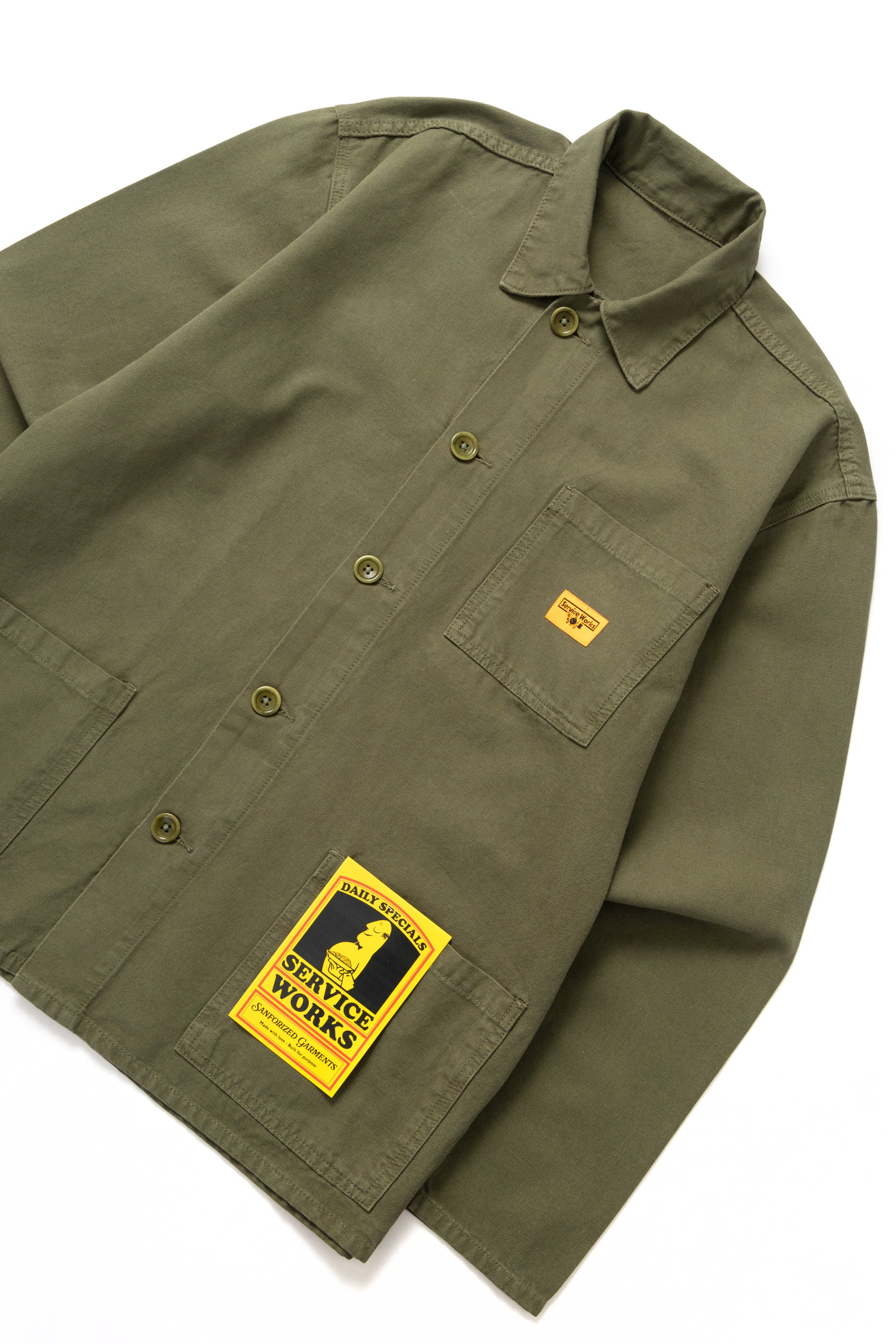Service Works - Classic Chore Shirt - Olive – Service Works London