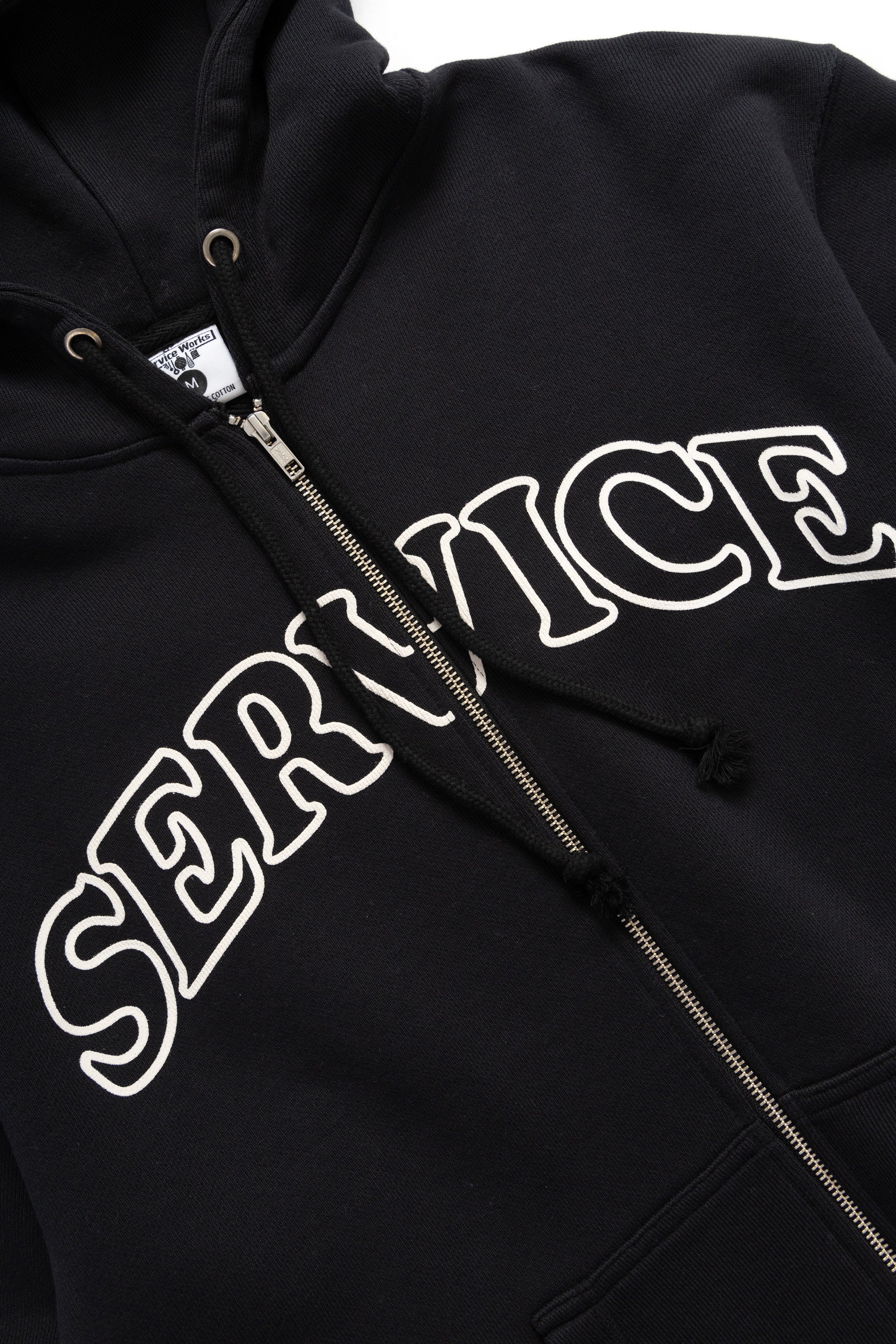 Arch Logo Zip Hoodie - Black – Service Works London