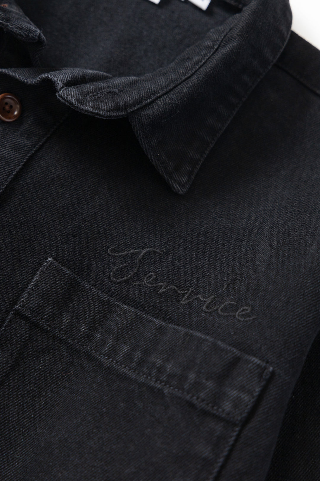 Denim Script Popover - Dark Wash