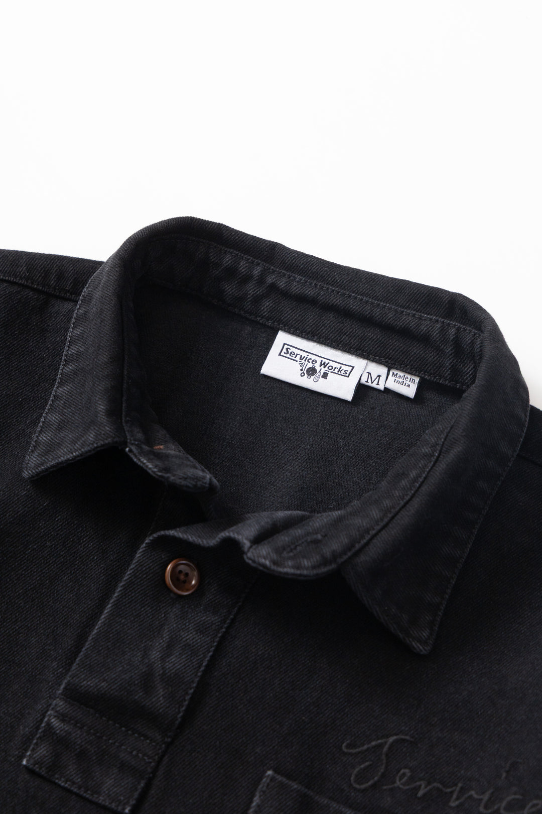 Denim Script Popover - Dark Wash