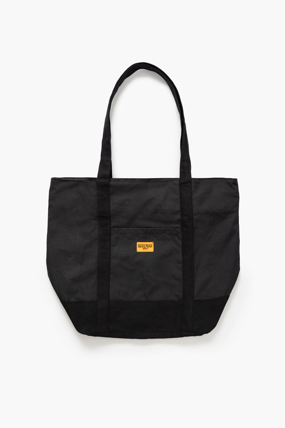 Waxed Cotton Tote Bag - Black