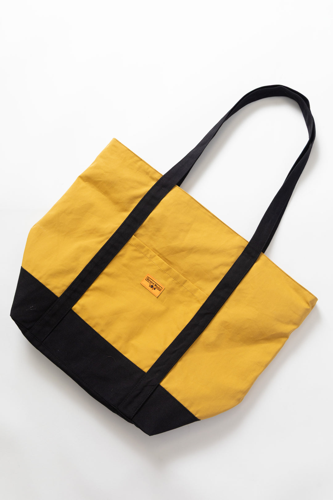 Waxed Cotton Tote Bag - Ochre