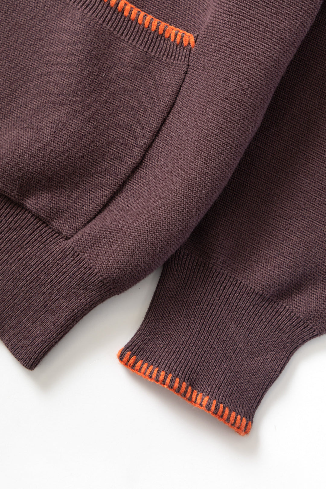 Blanket Stitch Cardigan - Brown