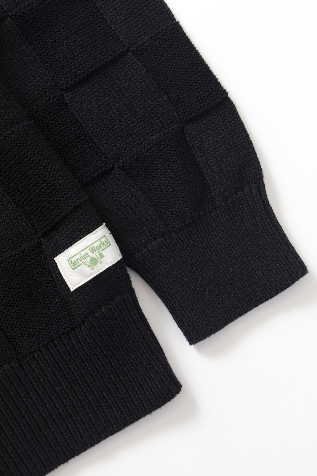 Check Knit Crewneck - Black
