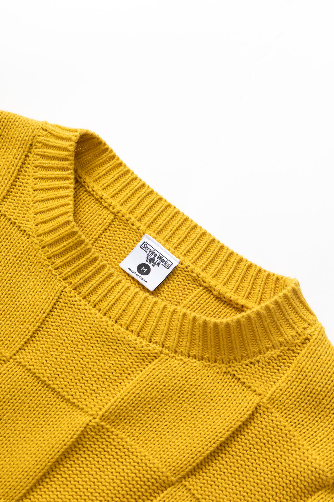 Check Knit Crewneck - Ochre