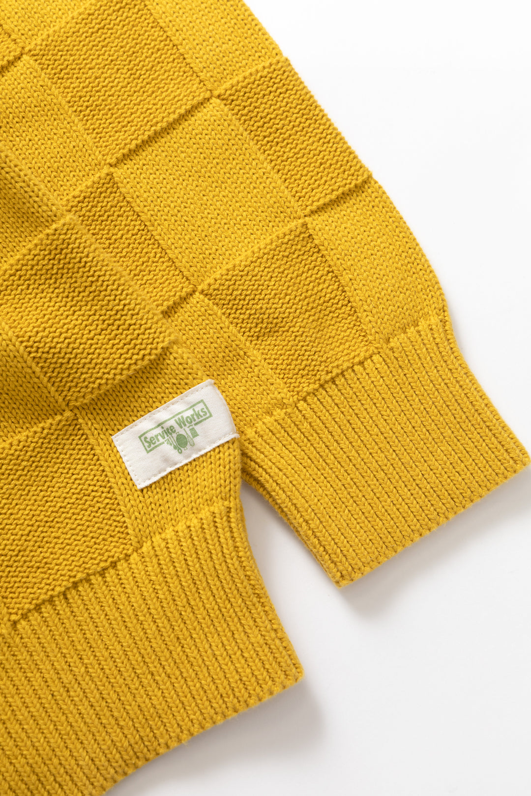 Check Knit Crewneck - Ochre